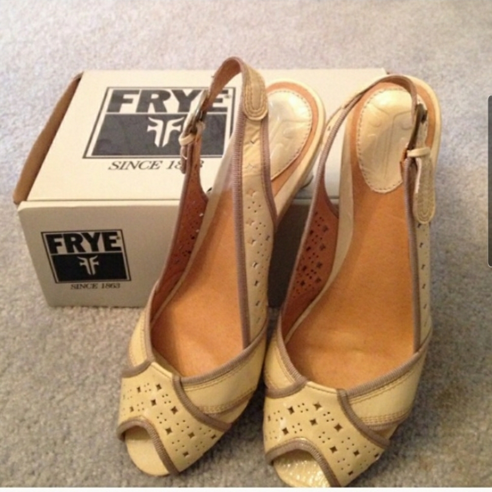 Frye Ada slingback 6.5 patent leather EUC